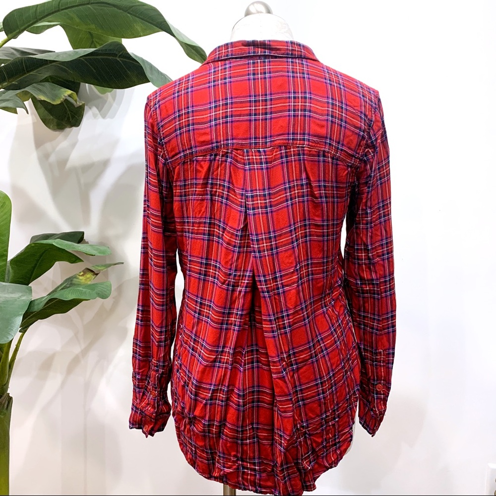 Universal Threads Red Plaid Pullover Top - image 3